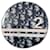 Spilla rotonda Dior Monogramma blu