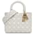 Sac Lady Dior souple en agneau cannage clouté moyen blanc Cuir  ref.1498463