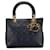 Black Dior Medium Lambskin Cannage Lady Dior Satchel Leather  ref.1498582