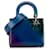 Blue Dior Medium Ombre Lady Dior Satchel Leather  ref.1498705