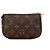 Mini Pochette Accessoires Handtasche Louis Vuitton Monogram Vivienne in Braun in Paris - Ansicht 3
