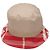 Cappello bucket Burberry beige e rosso con bordo motivo Nova Check