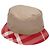 Cappello bucket Burberry beige e rosso con bordo motivo Nova Check - vista 2