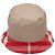 Cappello bucket Burberry beige e rosso con bordo motivo Nova Check - vista 3