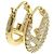Orecchini a cerchio con logo FF di Fendi in strass 8AH301A44GF089U D'oro - vista 2