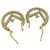 Orecchini a cerchio con logo FF di Fendi in strass 8AH301A44GF089U D'oro - vista 3
