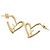Orecchini a forma di cuore Louis Vuitton PM M00463 D'oro