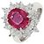 Autre Marque Pt900 Ruby 3.317ct Diamond 2.20ct Ring Size 12.5