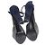 Sandali platform con dettaglio floreale Louis Vuitton in suede blu e grigio - vista 6
