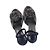 Sandali platform con dettaglio floreale Louis Vuitton in suede blu e grigio - vista 8