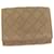 Autre Marque BOTTEGA VENETA INTRECCIATO Compact Wallet Leather Beige Auth 80983  ref.1502061