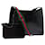 GUCCI Web Sherry Line Shoulder Bag Enamel Black Red Green Auth ep4721  ref.1502816