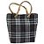 Borsa a mano in nylon nero con motivo Nova Check di BURBERRY Auth bs15673