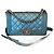 Chanel Borsa Boy Flap Blu Pelle Perforata