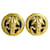 Boucles d'oreilles clips en motif grenouille Chanel Plaqué or Noir Doré  ref.1502992