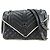 Borsa a spalla in pelle Saint Laurent Nero Crudo