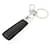 Louis Vuitton Keychain LV Padlock M00745 Black Leather Metal Enamel  ref.1504231