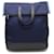 Prada Nylon Backpack Tote Bag Black Navy blue Leather  ref.1504262