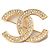 Spilla in strass dorato Chanel D'oro