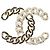 Spilla in strass nera e dorata di Chanel D'oro