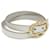 Hermès Hermes Bouclée Triple Tool Bangle White Golden Grey Leather Metal  ref.1504650