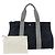 Hermès Cannes MM Canvas Tote-Handtasche Schwarz Weiß