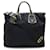 Prada Navy Blue Tote and Shoulder Bag Leather Nylon  ref.1505152