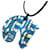 Hermès Hermes Tattersall PM Necklace Black Light blue Enamel  ref.1505418