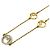 Collana Fendi FF F Blu e Oro con Strass D'oro