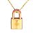 Hermès Collar colgante Hermes O'Kelly PM Rosa Dorado
