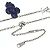 Pendente di collana Louis Vuitton Vivienne MP3194 Argento Blu navy - vista 3