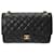 Bolsa de Ombro Chanel Matelassé W Flap Chain Preto Couro  ref.1505967