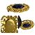 Chanel Coco Mark Motiv Farbstein Brosche Golden - Ansicht 2