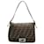 Bolsa Fendi Mamma Baguette Marrom Lona  ref.1506692