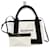 Bolso Balenciaga Navy Cabas XS Negro Blanco roto Cuero Lienzo  ref.1506739