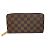 Cartera Zippy Damier marrón Louis Vuitton Castaño