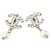 Boucles d'oreilles pendantes Chanel en argent et blanc Métal Perle Argenté  ref.1508586