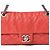 Borsa a spalla in pelle caviar rossa Chanel Rosso - vista 4