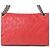 Borsa a spalla in pelle caviar rossa Chanel Rosso - vista 5
