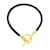 Hermès Hermes Grennan H T3 Charm Bracelet Black Golden Leather  ref.1508695