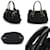 Borsa a mano Prada nera in nylon e pelle Nero - vista 2
