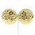 Vintage Gold Plated Clip Ohrringe Chanel Coco Mark Golden