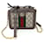 Bolsa de Ombro GUCCI Ophidia GG Supreme Marrom Vermelho Verde Couro Lona  ref.1509104