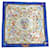 Hermès Hermes Carre 90 PIERRES D’ ORIENT ET OCCIDENT Scarf White Blue Silk  ref.1509146