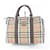 Borsa Boston in tela marrone Burberry  ref.1509260