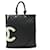 Sac cabas plat Coco Mark de la ligne Cambon de Chanel Noir Blanc  ref.1509321