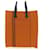 Hermès Hermes Potamus Tote Bag Black Orange Leather Cloth  ref.1509484