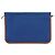 Bolso de mano de lona y cuero Hermès Castaño Azul marino