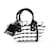 Balenciaga Handbag Bistro XXS Black White Polyester Elastane  ref.1509841