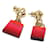 Pendientes Earcuff Kelly de Hermès Rosa Roja Naranja